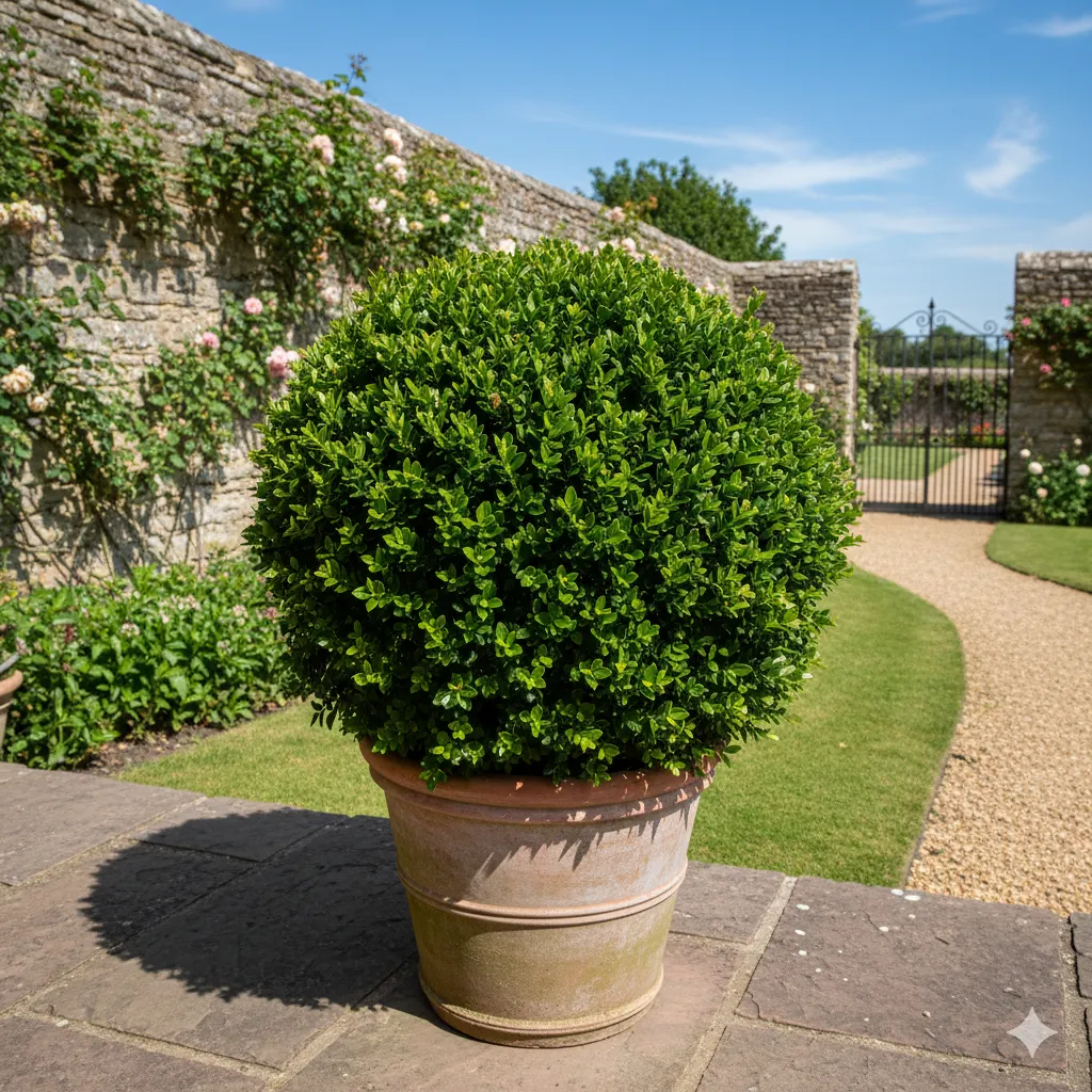 Boxwood sphere shrub