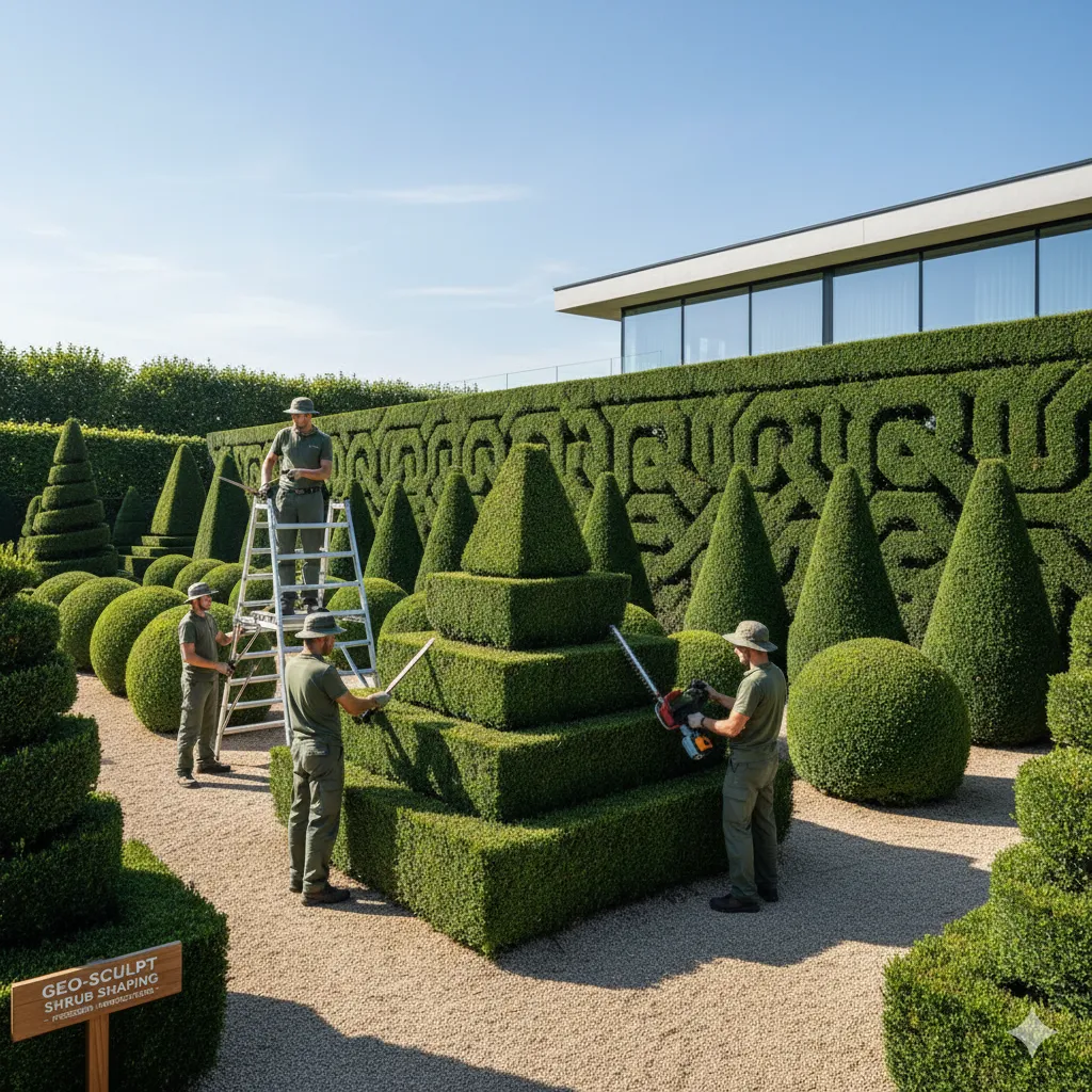 Geometric shrub shaping service